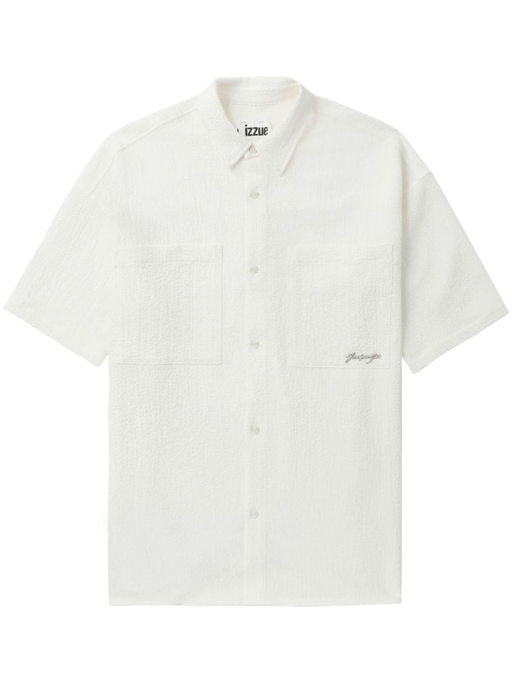 izzue logo-print crepe shirt - White von izzue