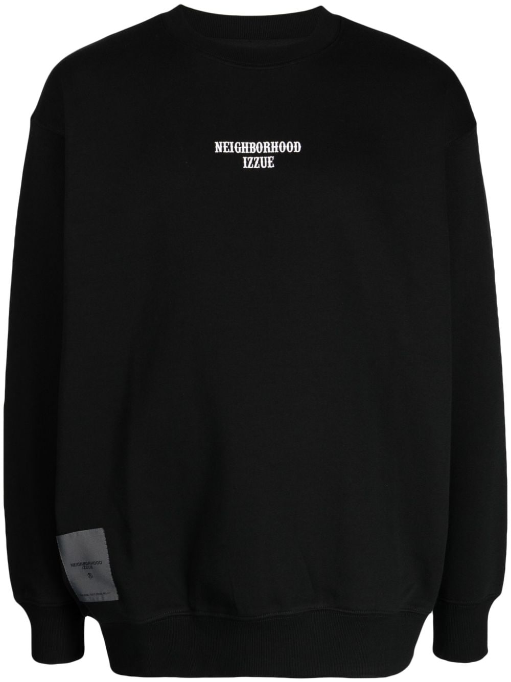 izzue logo-print crew-neck jumper - Black von izzue