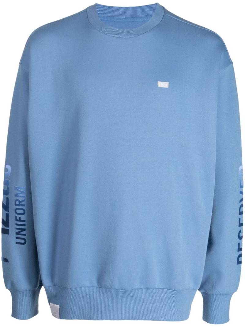 izzue logo-print crew-neck sweatshirt - Blue von izzue