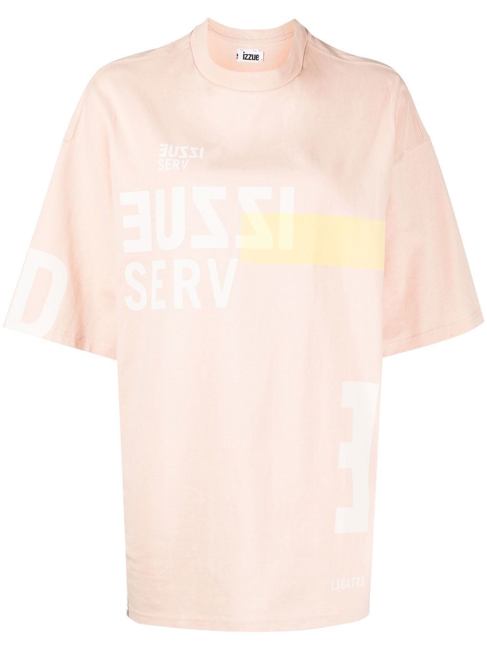 izzue logo-print drop-shoulder T-shirt - Pink von izzue