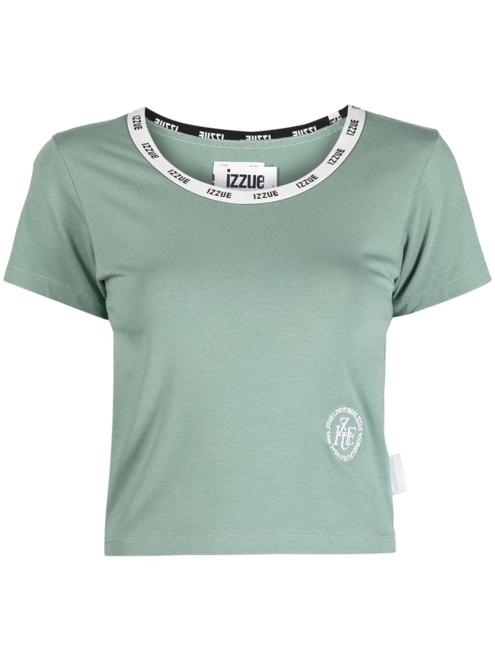 izzue logo-tape T-shirt - Green von izzue