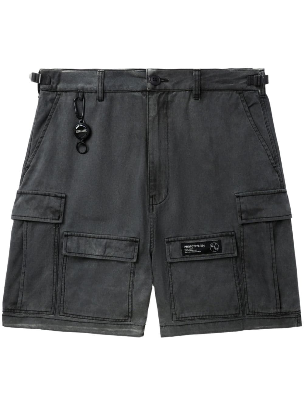 izzue mid-rise cotton cargo shorts - Grey von izzue