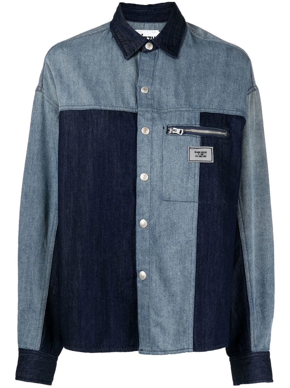 izzue panelled denim shirt - Blue von izzue