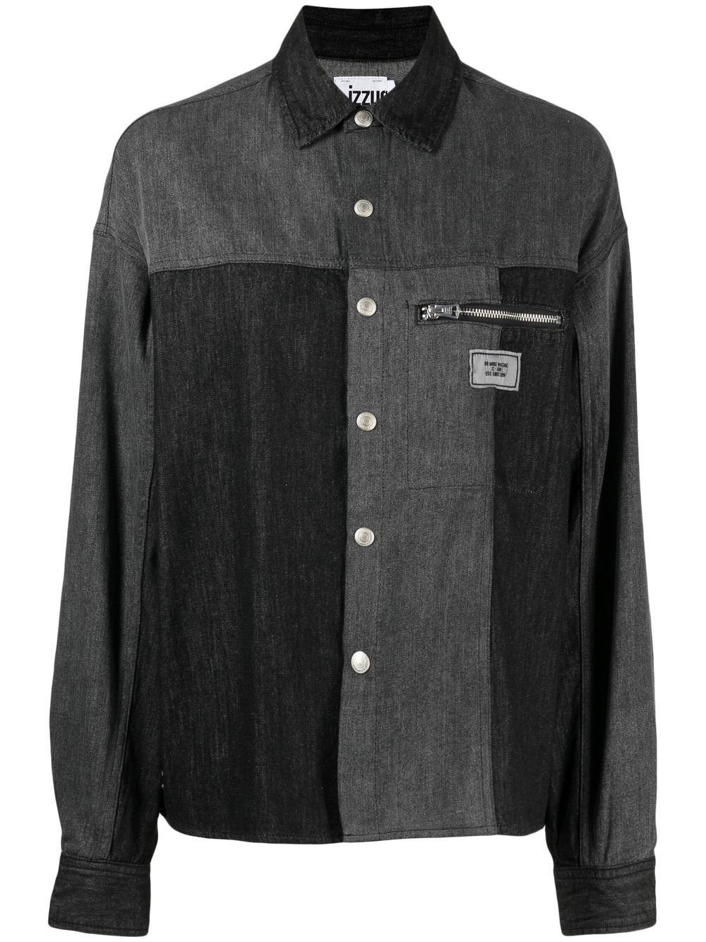 izzue panelled denim shirt - Grey von izzue