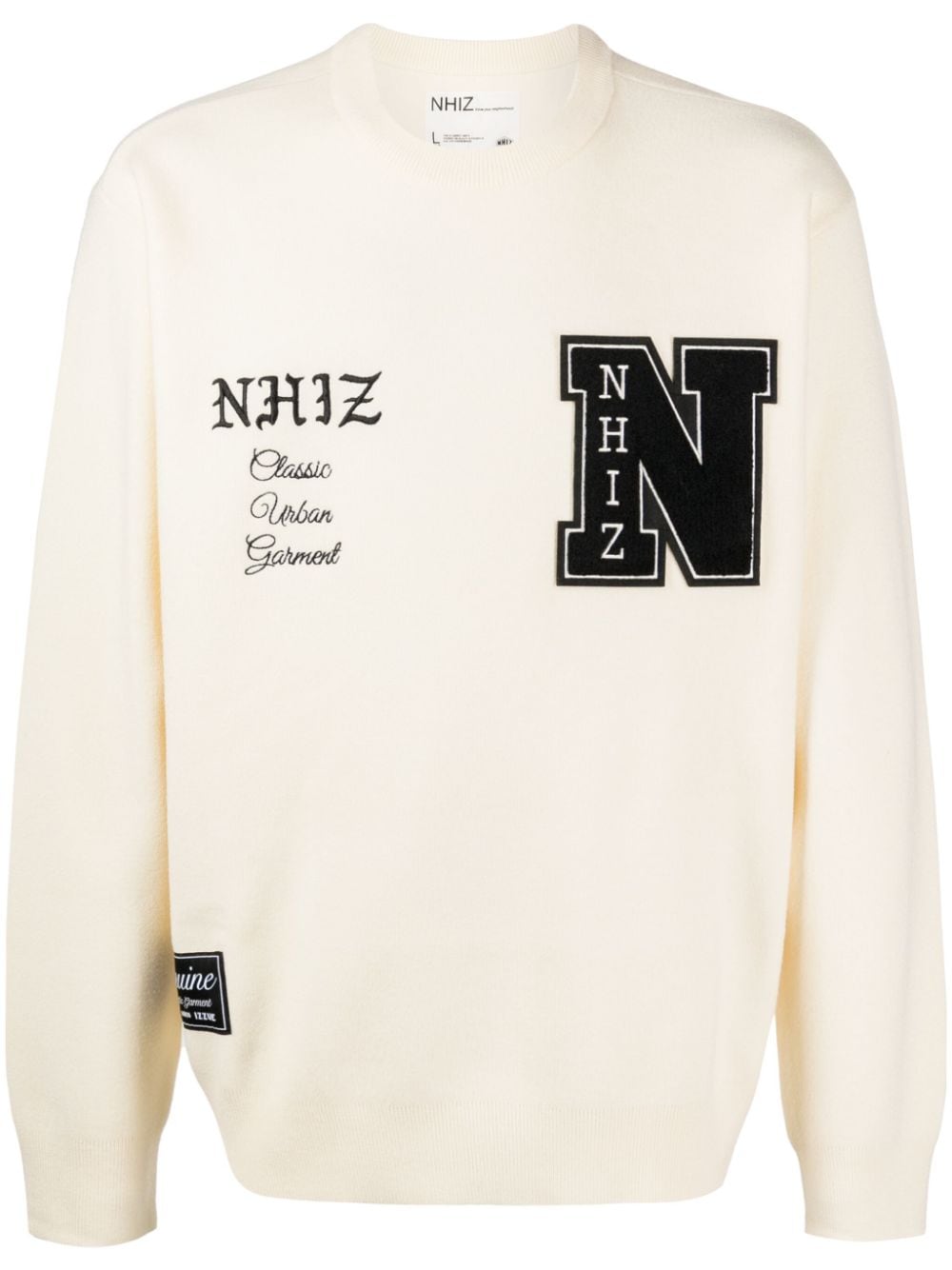 izzue patch-detail crew-neck sweatshirt - Neutrals von izzue