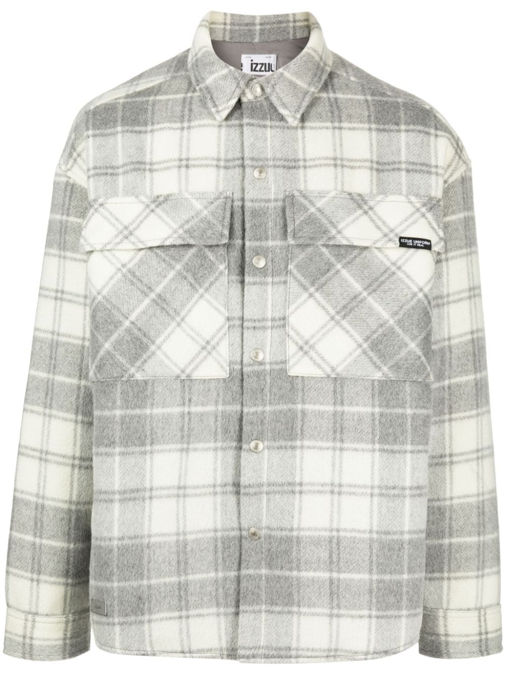 izzue plaid-check pattern shirt jacket - Grey von izzue