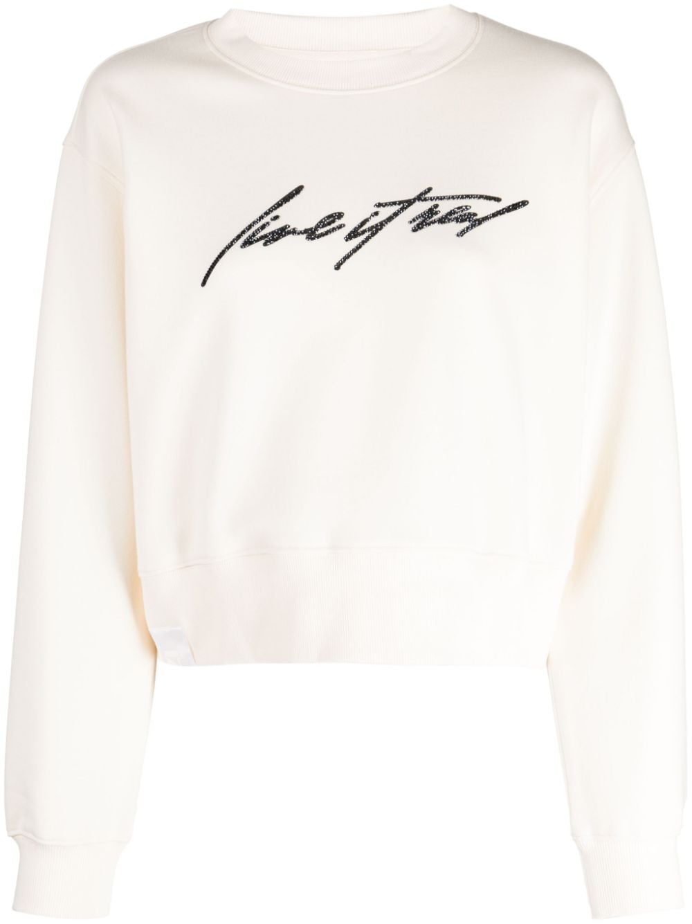 izzue rhinestone-embellished crew-neck sweatshirt - White von izzue