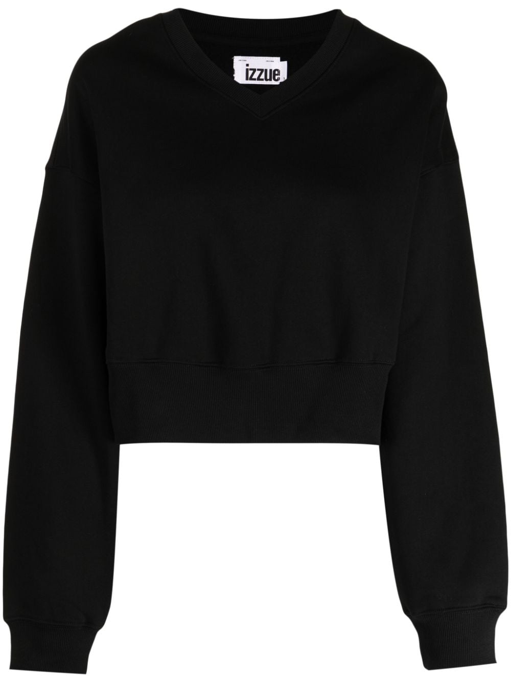 izzue rhinestone-embellished jersey sweatshirt - Black von izzue