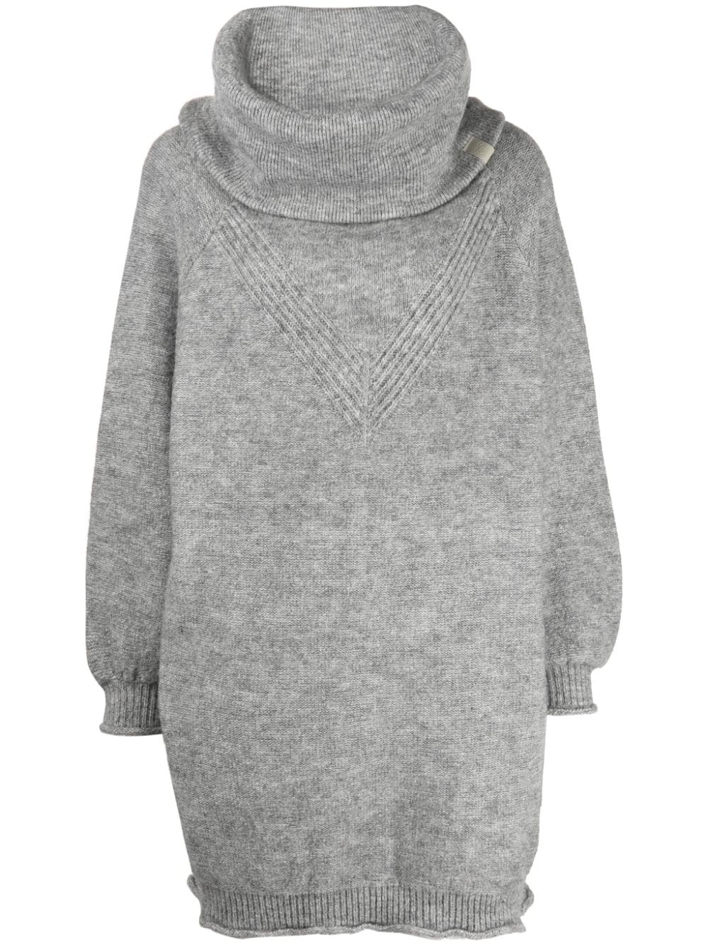 izzue roll-neck knitted minidress - Grey von izzue