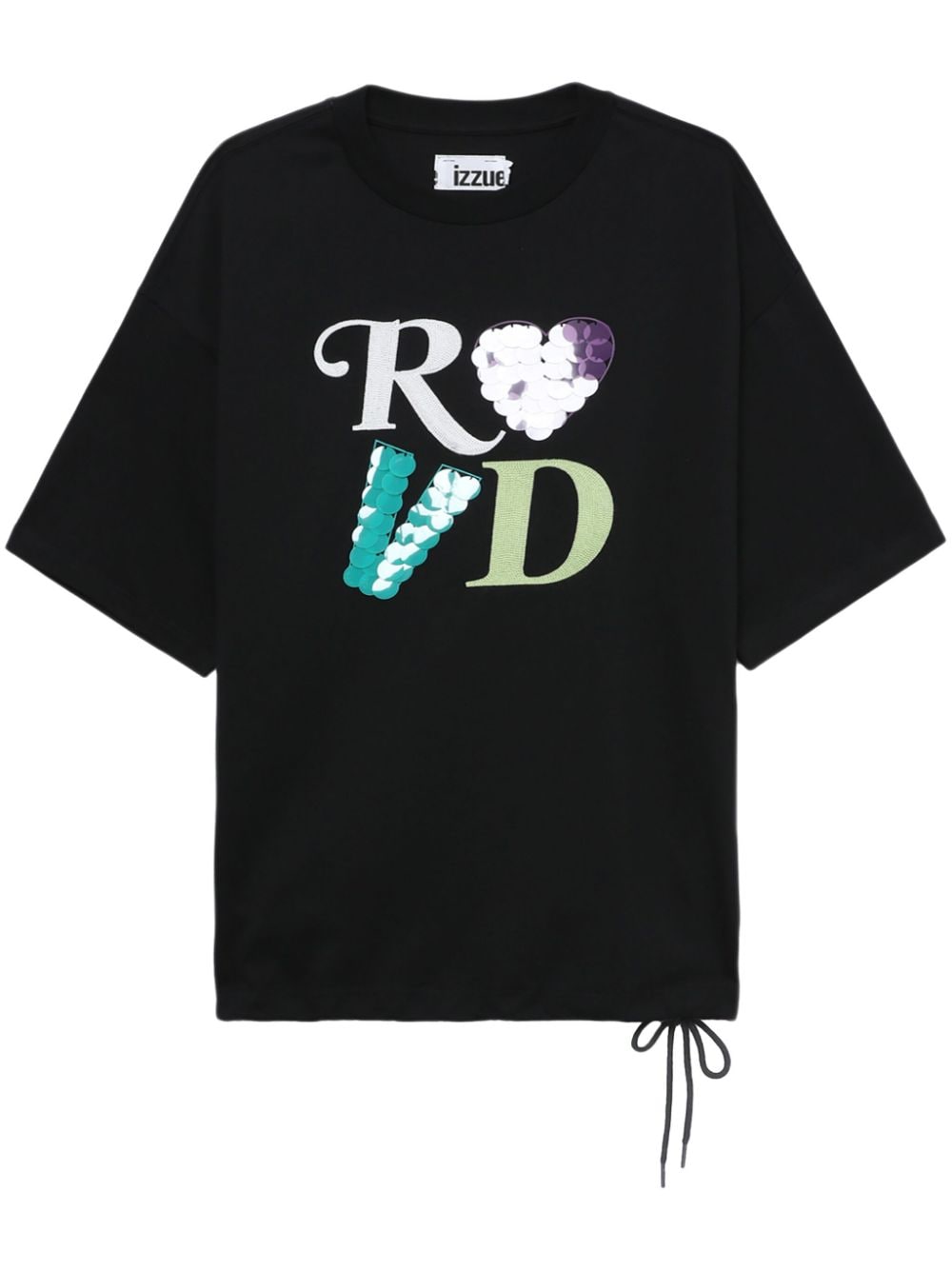 izzue sequin-embellished cotton T-shirt - Black von izzue