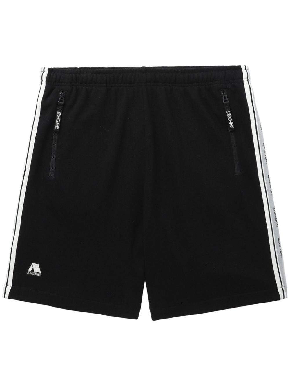 izzue side-stripe logo-print shorts - Black von izzue