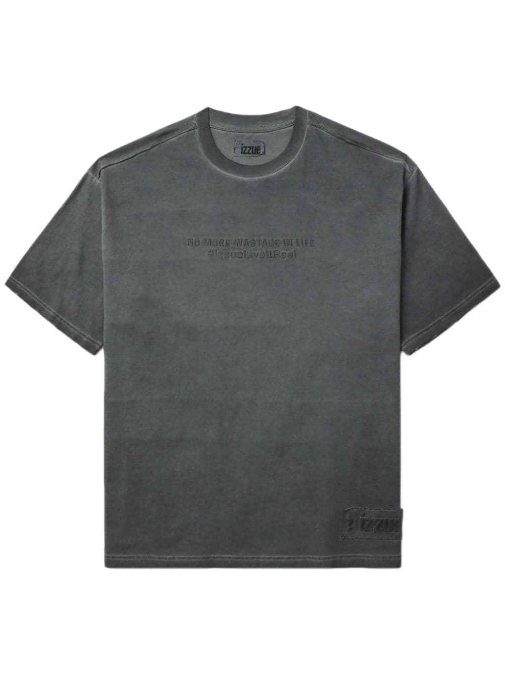izzue slogan-embroidered cotton T-shirt - Grey von izzue