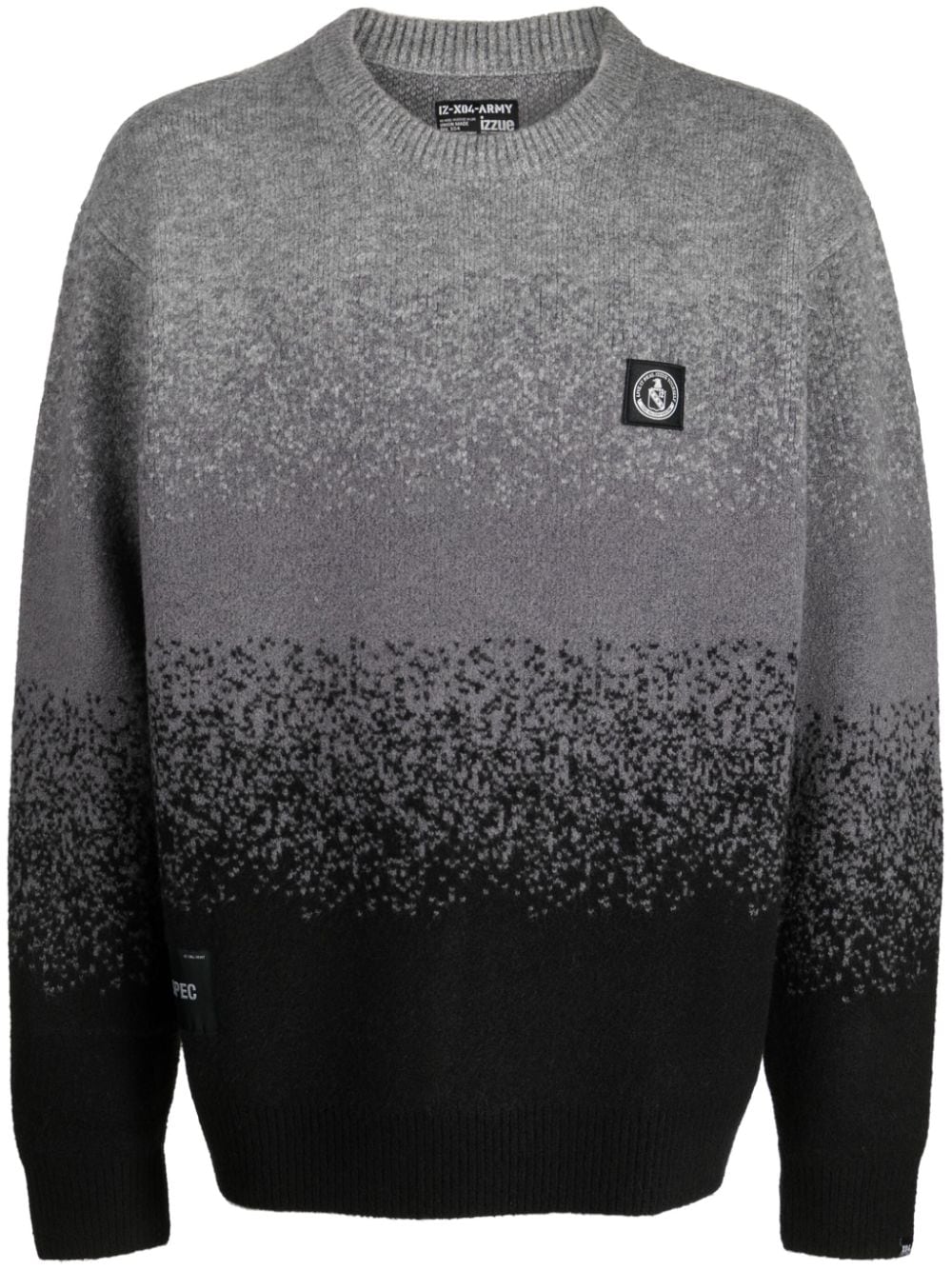 izzue slogan-embroidered crew-neck jumper - Grey von izzue