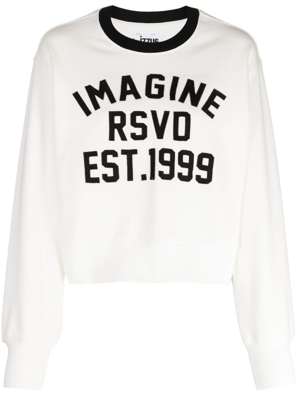 izzue slogan-patch cotton sweatshirt - White von izzue