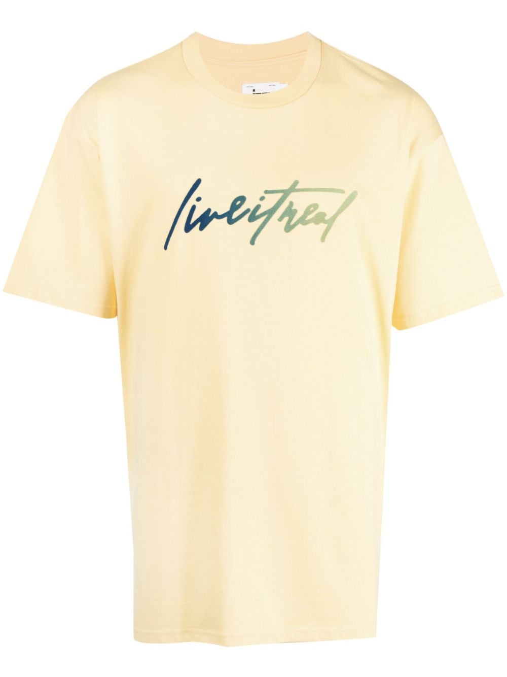 izzue slogan-print cotton T-shirt - Yellow von izzue