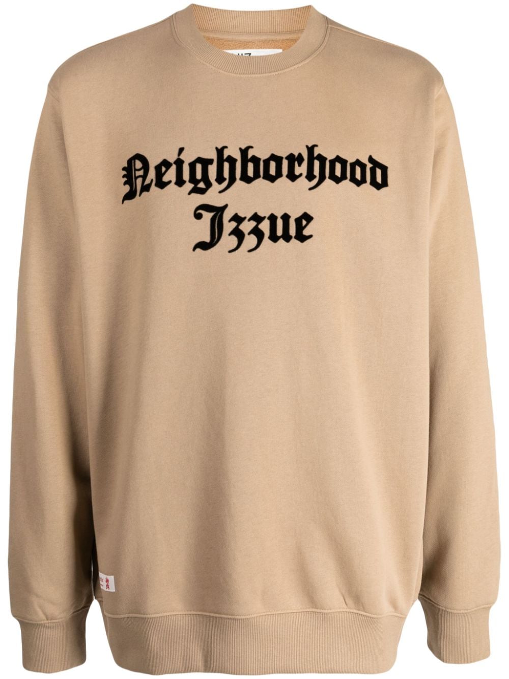 izzue slogan-print cotton blend sweatshirt - Brown von izzue