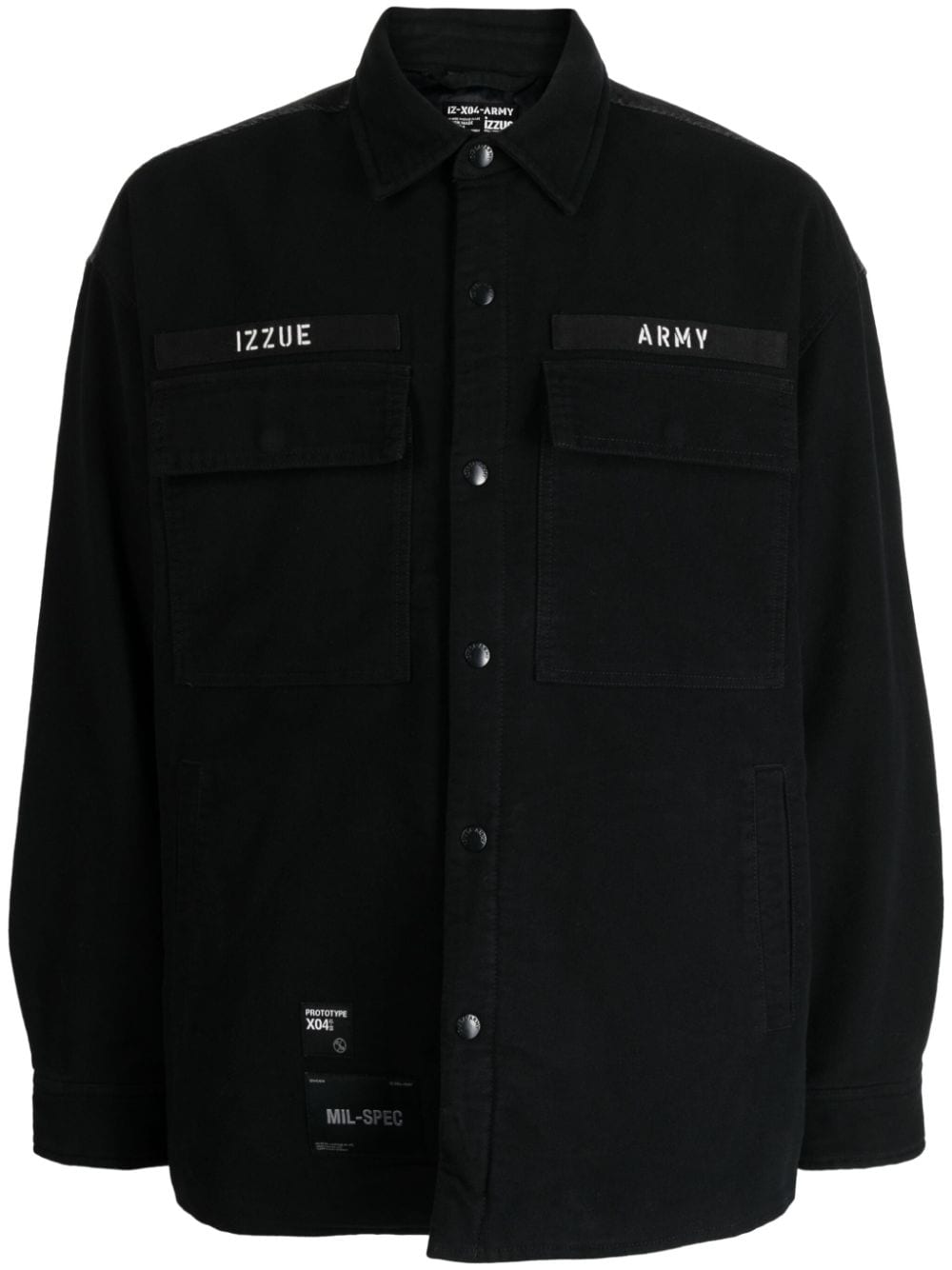 izzue slogan-print denim jacket - Black von izzue