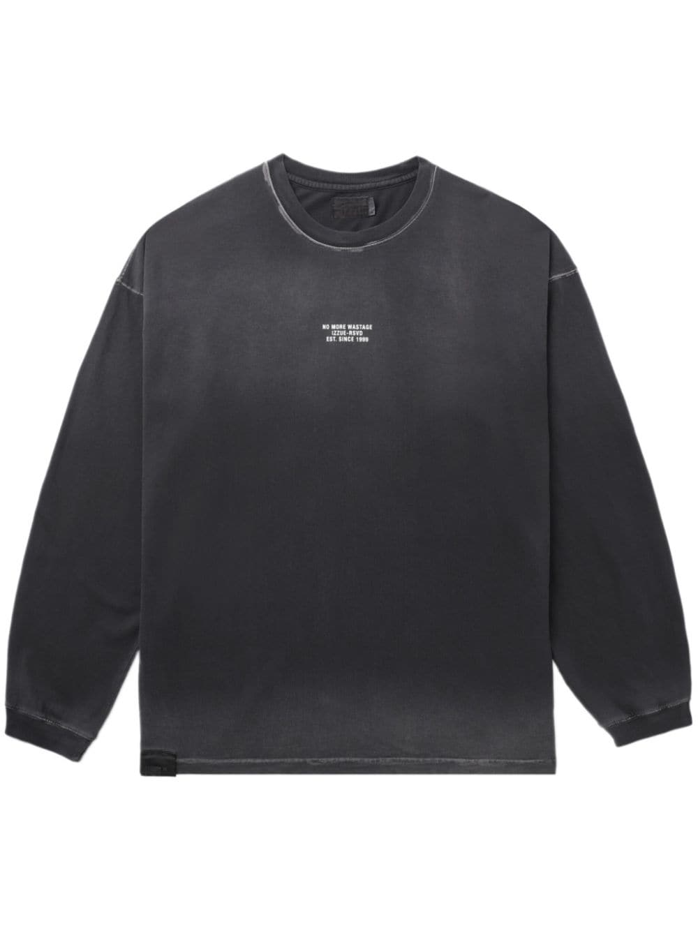 izzue slogan-print long-sleeve cotton T-shirt - Black von izzue