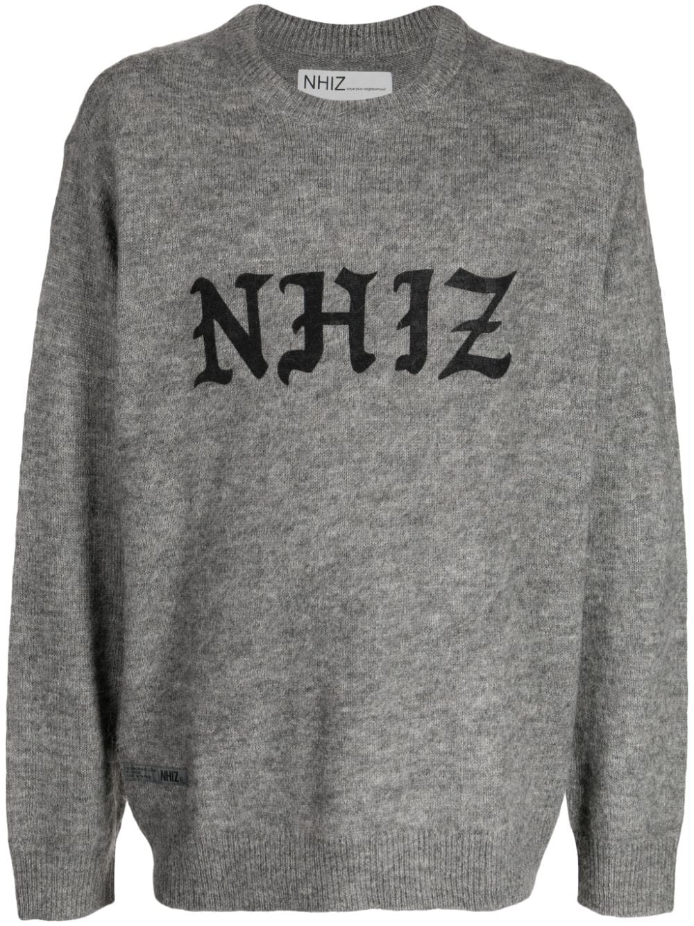 izzue slogan-print mélange-effect jumper - Grey von izzue