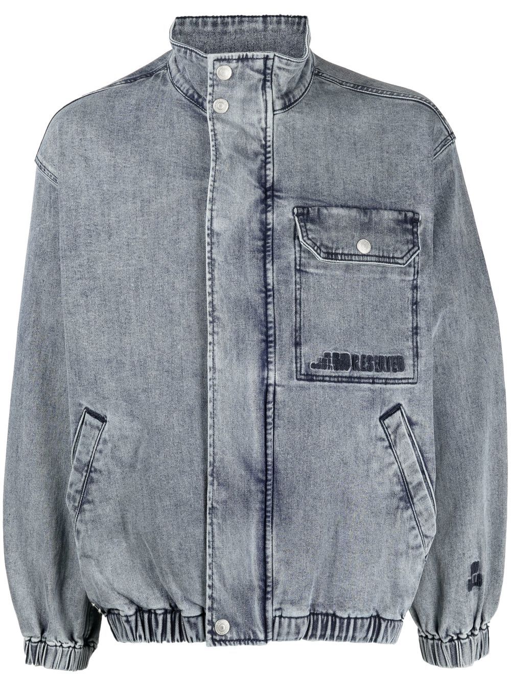 izzue stand-collar denim jacket - Blue von izzue