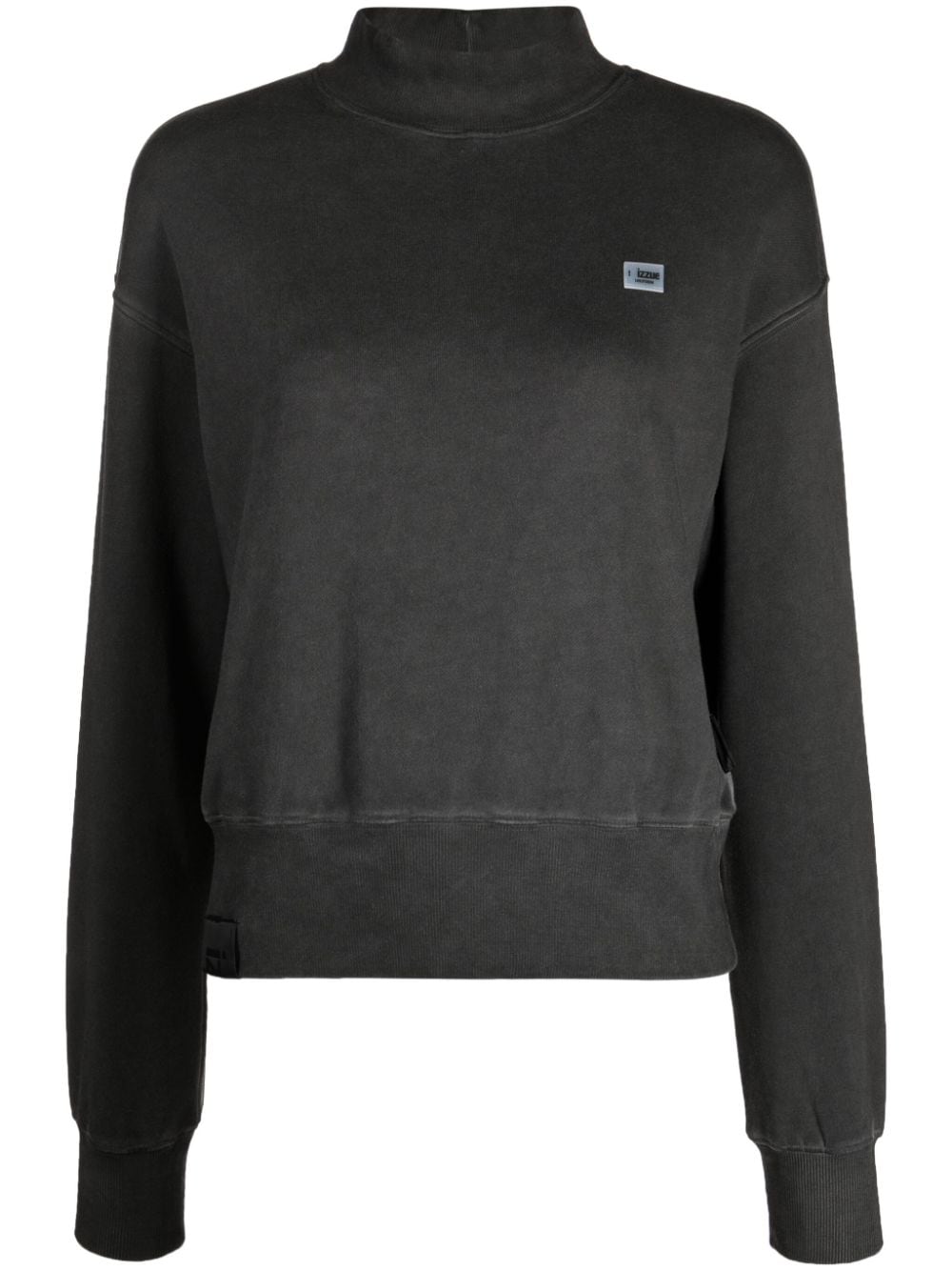 izzue stonewashed mock-neck sweatshirt - Grey von izzue