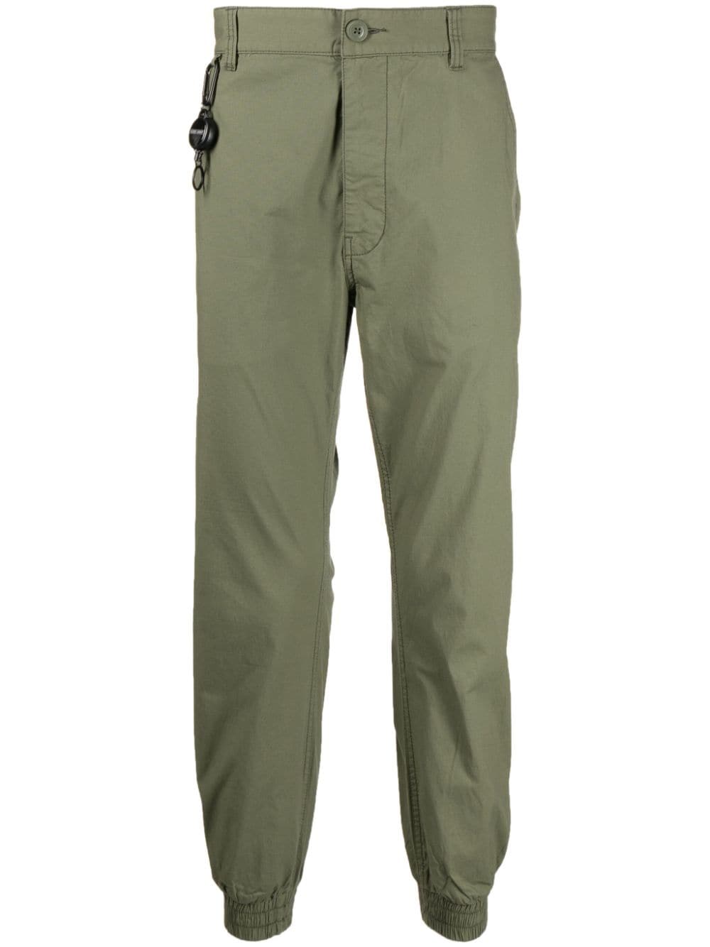 izzue stretch-cotton tapered trousers - Green von izzue