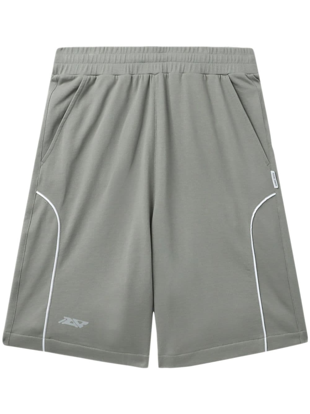 izzue stripe-detail cotton shorts - Grey von izzue