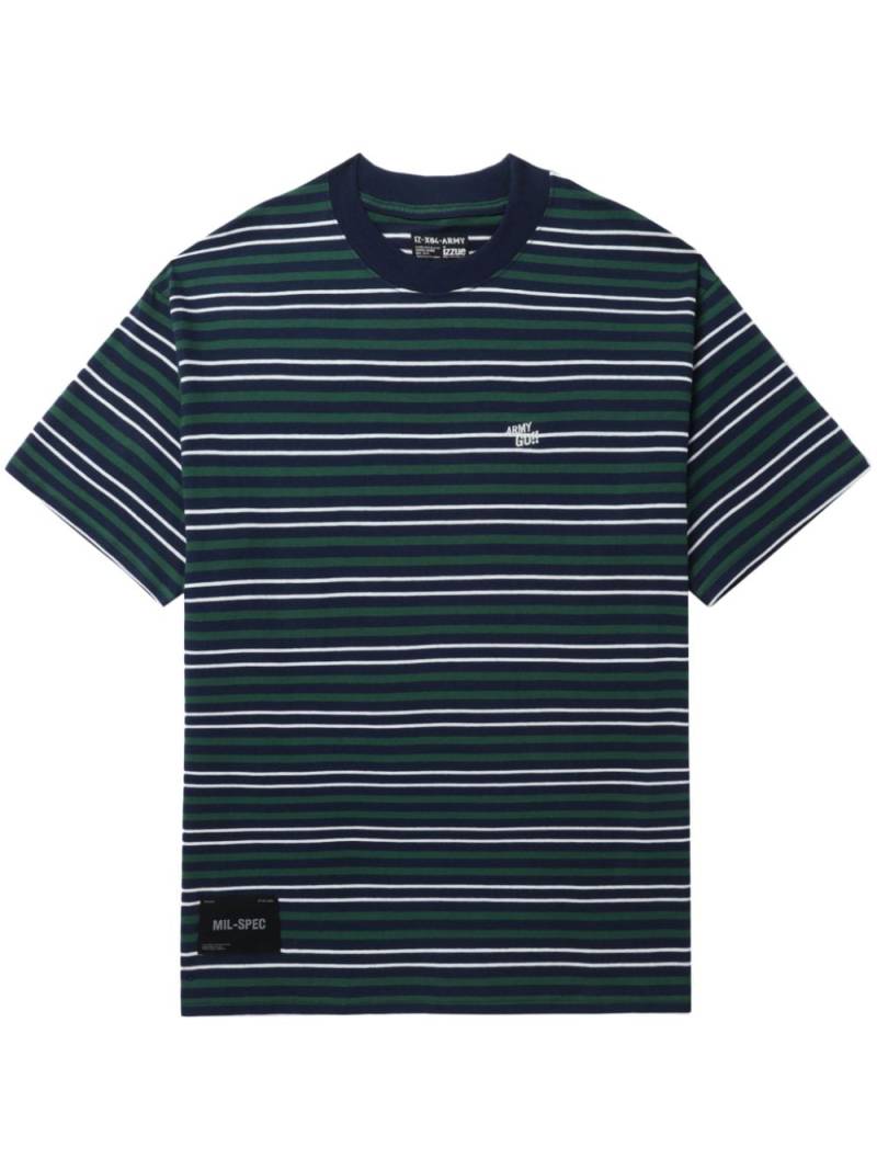 izzue striped cotton T-shirt - Green von izzue