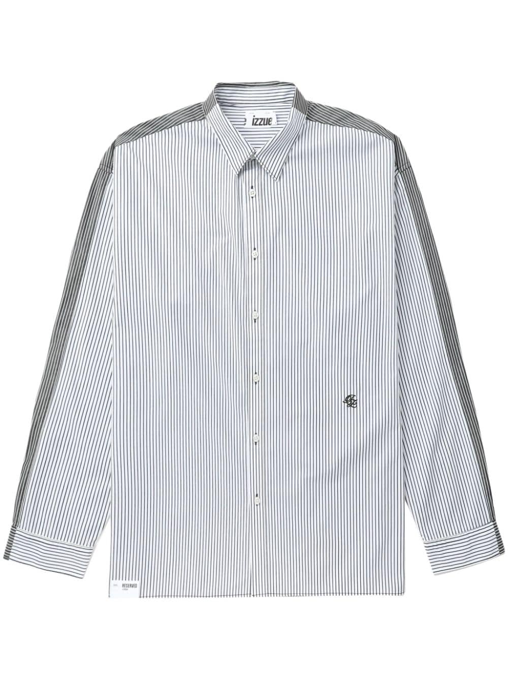 izzue striped cotton shirt - Grey von izzue