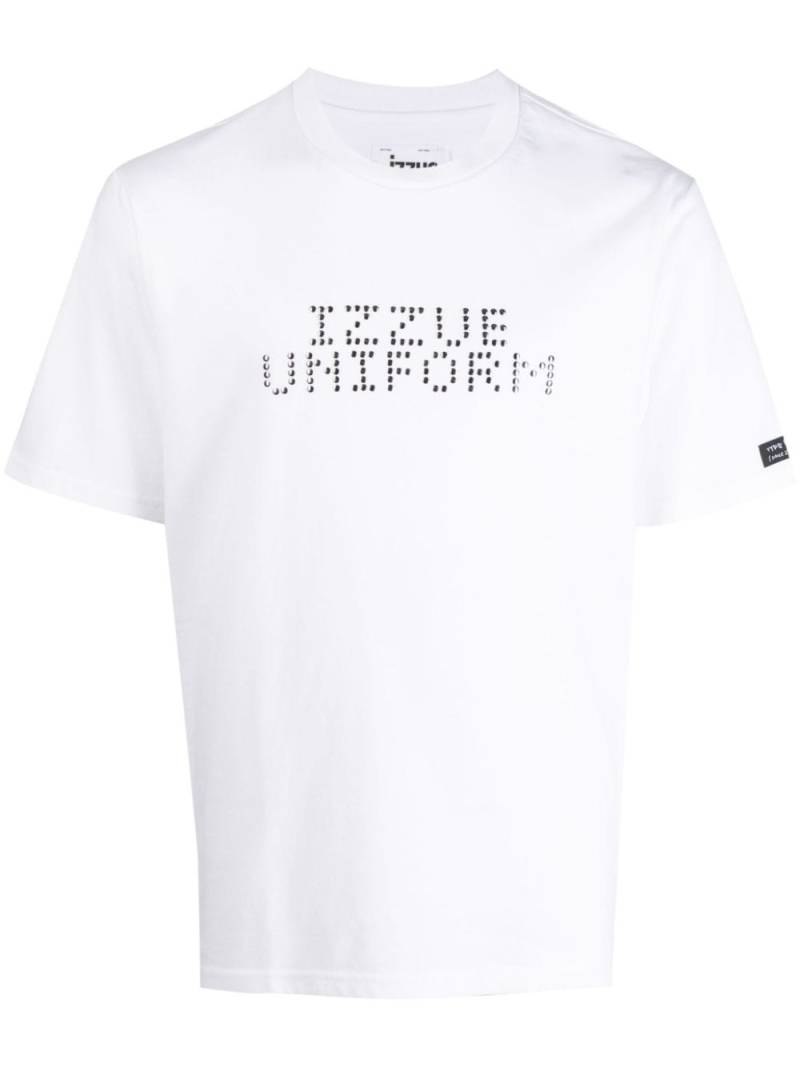 izzue stud-embellished cotton T-shirt - White von izzue