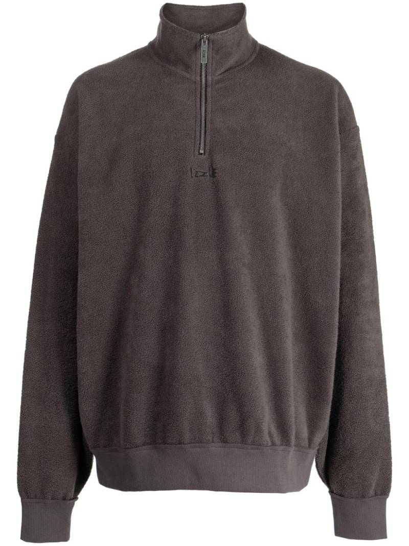 izzue stud-embellished fleece sweatshirt - Brown von izzue