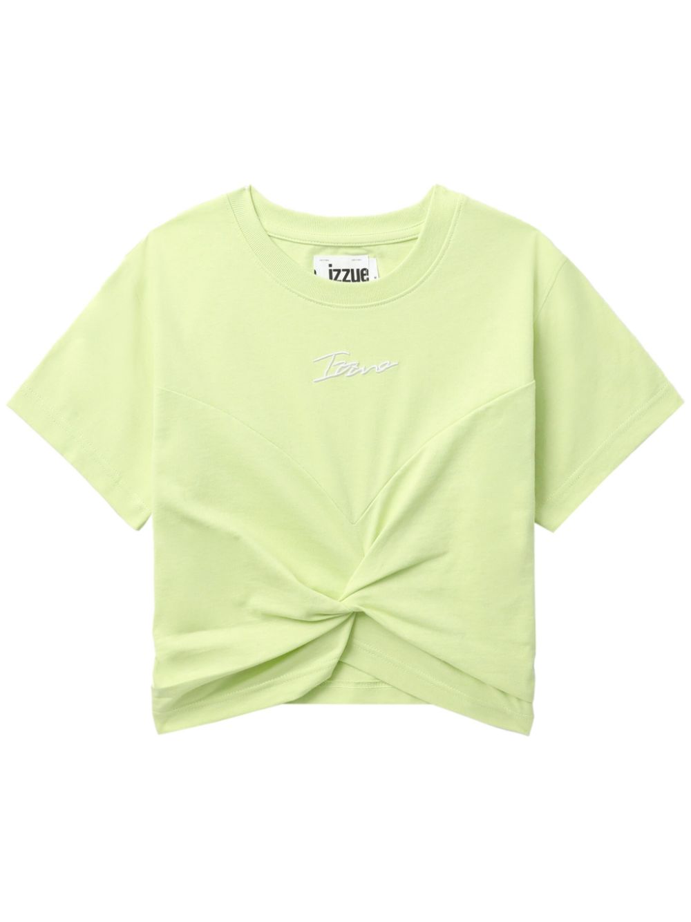 izzue twist-detail cotton T-shirt - Green von izzue