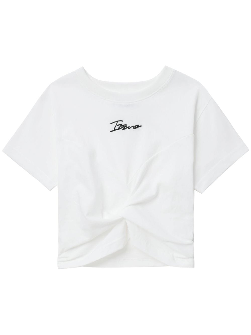 izzue twist-detail cotton T-shirt - White von izzue