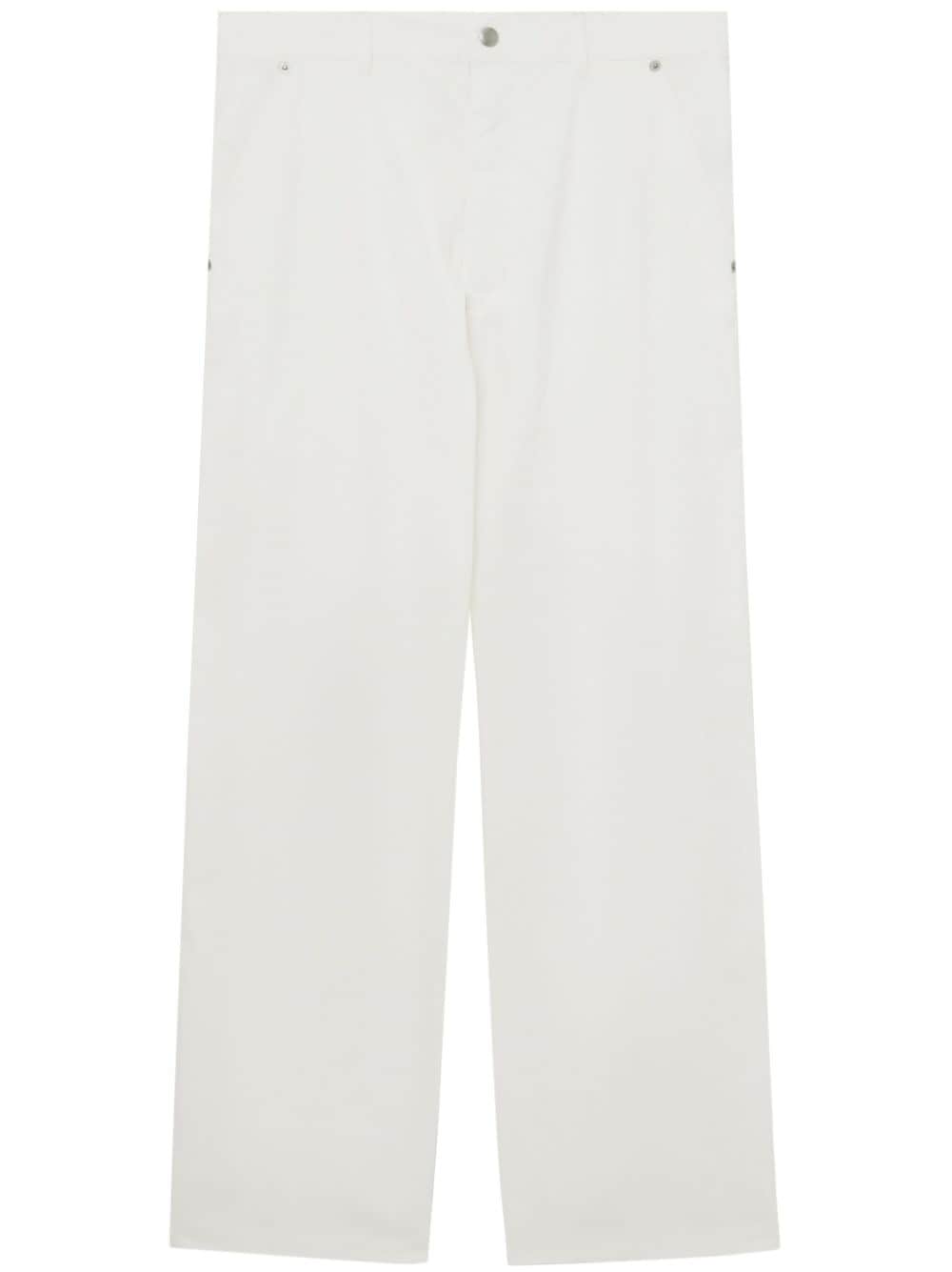 izzue wide-leg stretch-cotton trousers - White von izzue