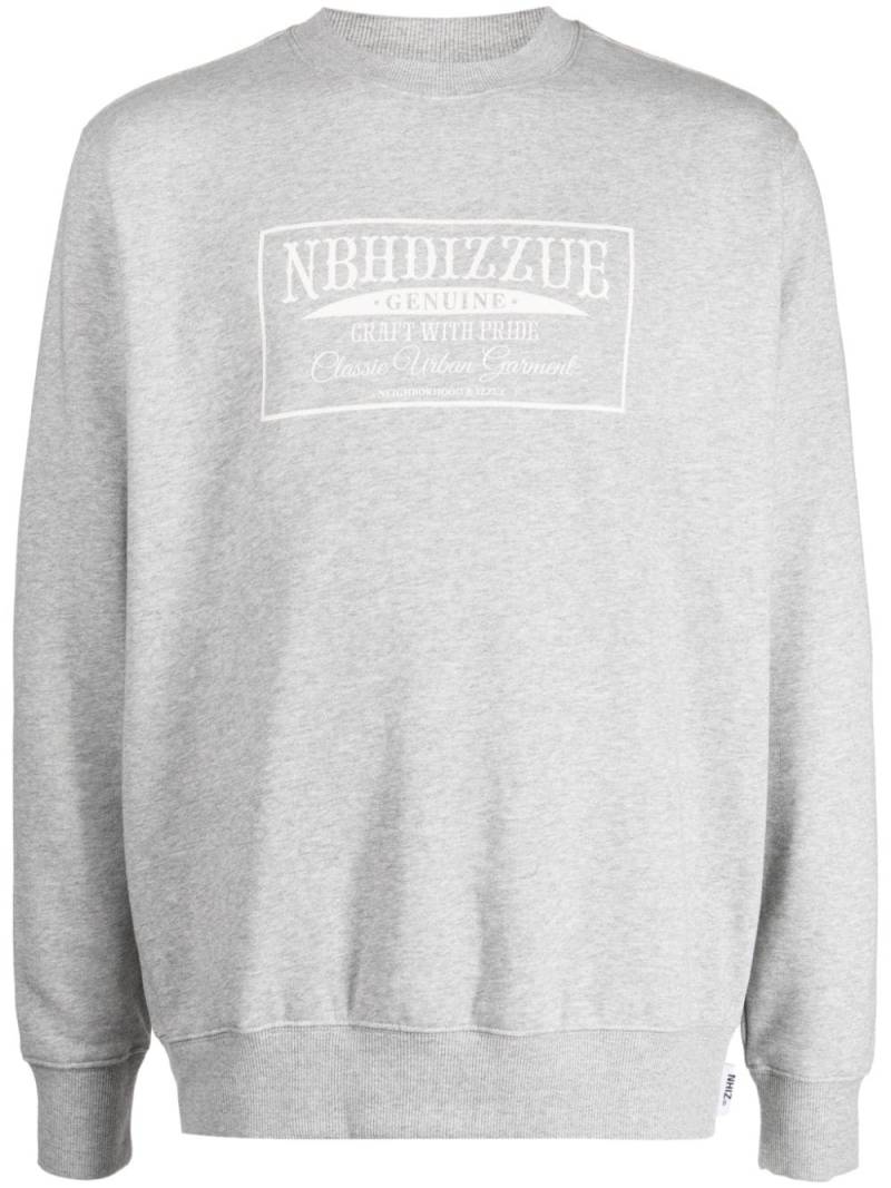 izzue x Neighborhood logo-print cotton-blend sweatshirt - Grey von izzue