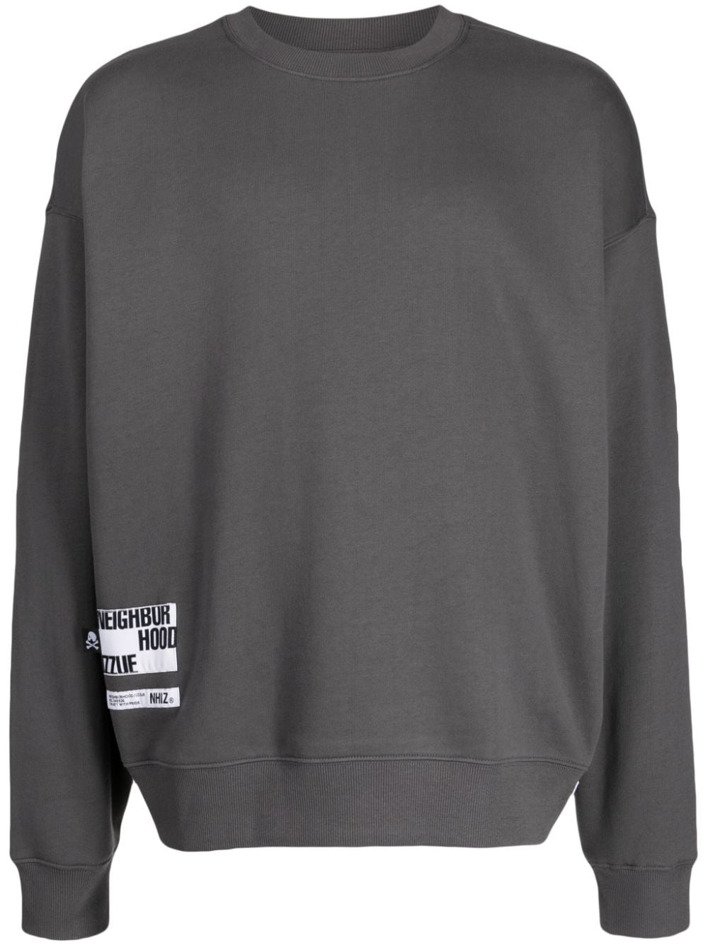 izzue x Neighborhood slogan-print cotton-blend sweatshirt - Grey von izzue