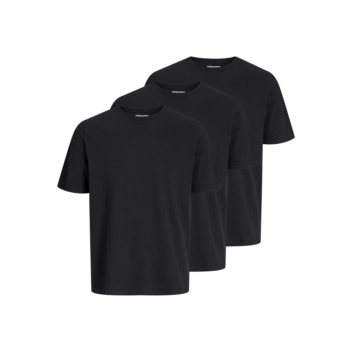 3er-Pack unifarbene T-Shirts, runder Ausschnitt von jack & jones