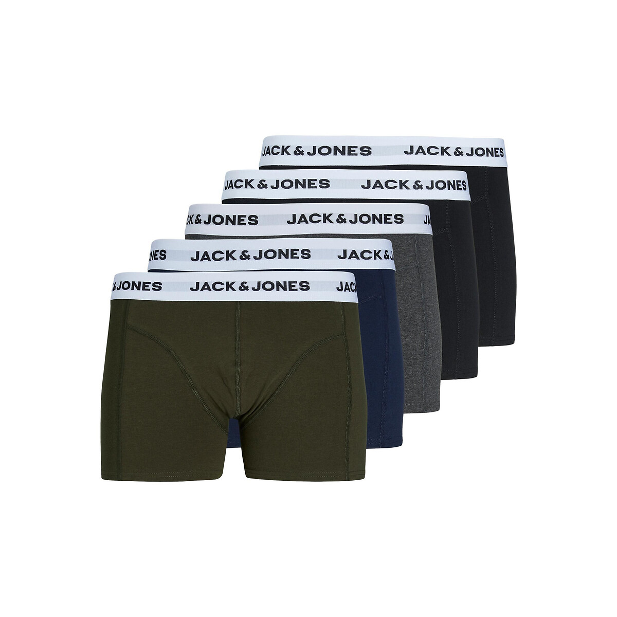 5er-Pack Boxer-Pants, unifarben von jack & jones