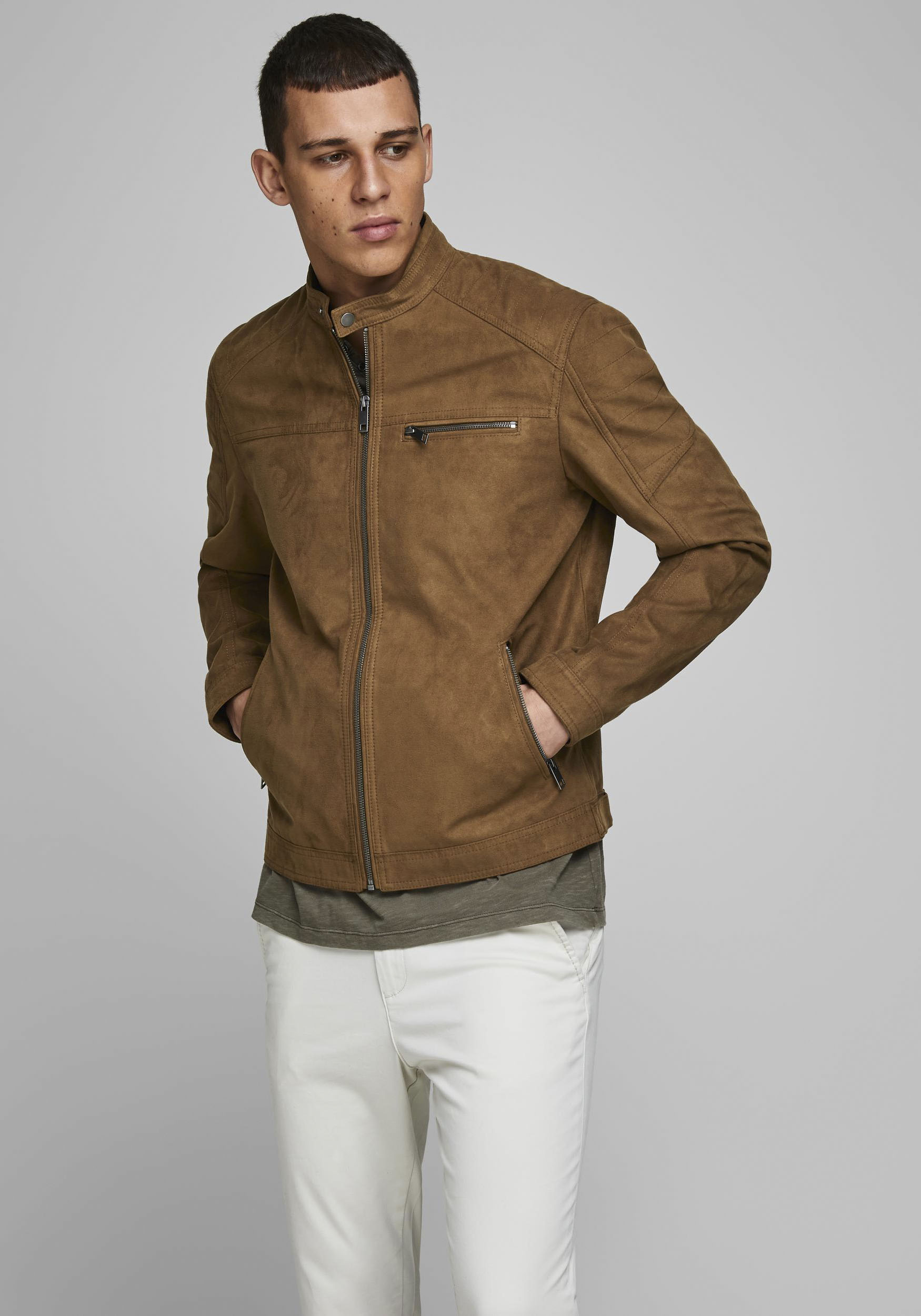 Jack & Jones Bikerjacke »ROCKY JACKET«, ohne Kapuze von jack & jones