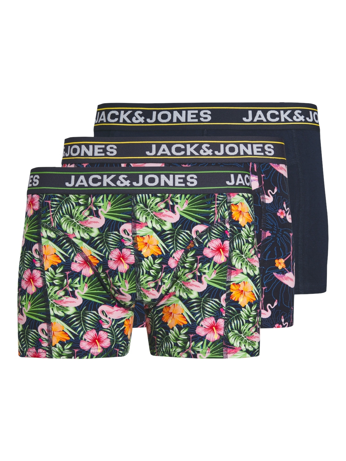 Jack & Jones Boxershorts »JACPINK FLAMINGO TRUNKS 3 PACK SN«, (Packung, 3 St.) von jack & jones