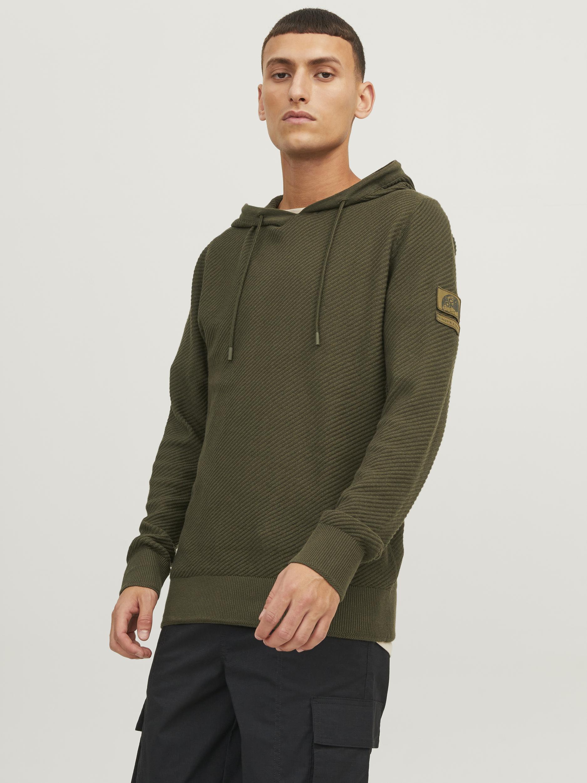 Jack & Jones Kapuzenpullover »JCOCLASSIC TWILL KNIT HOOD SN« von jack & jones