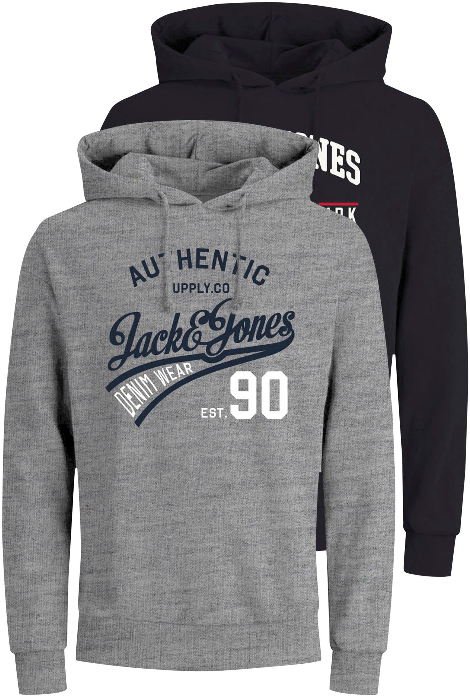 Jack & Jones Kapuzensweatshirt »ETHAN SWEAT HOOD 2PK«, (Packung, 2 tlg., 2er-Pack) von jack & jones