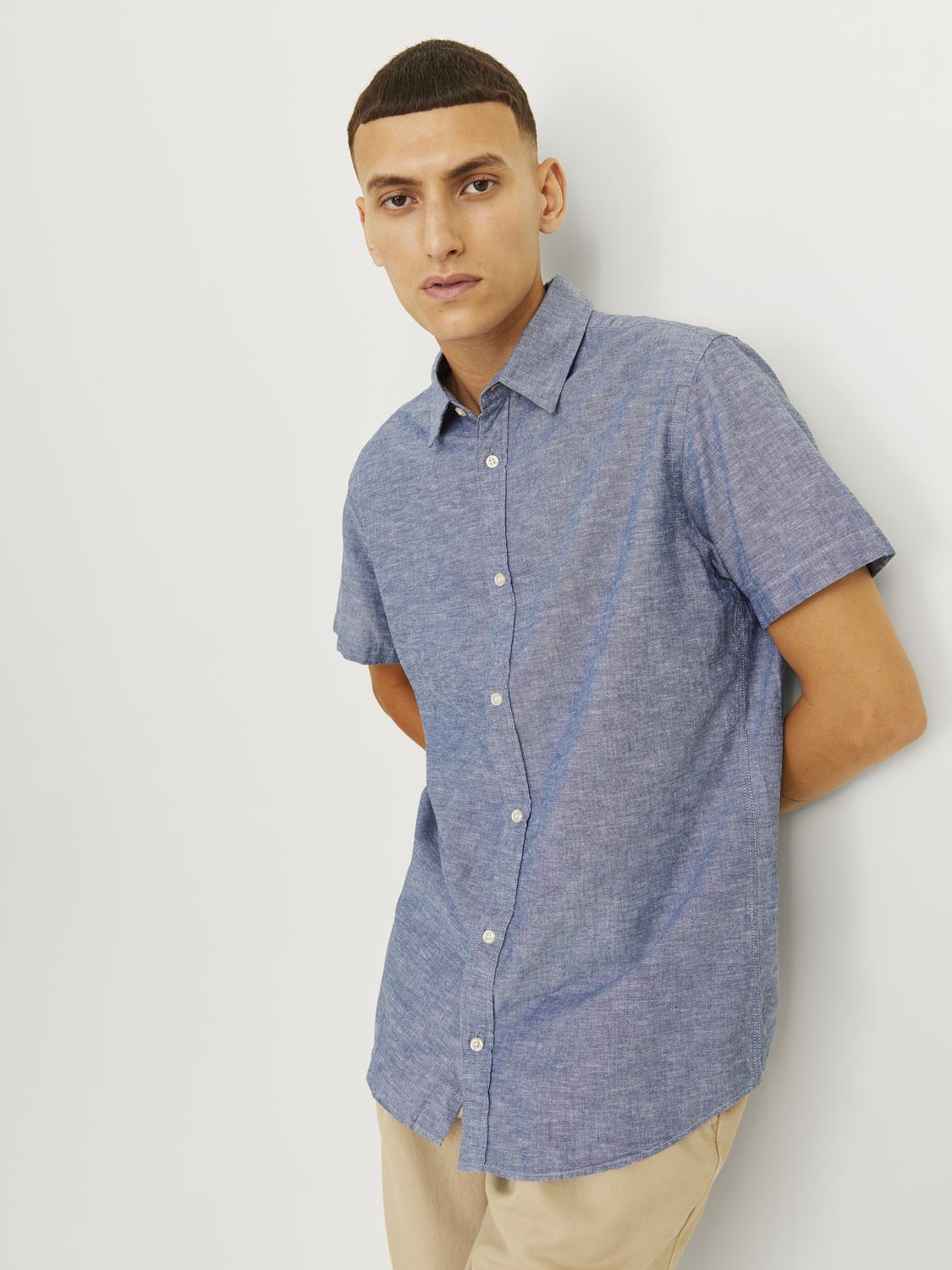 Jack & Jones Kurzarmhemd »JJELINEN BLEND SHIRT SS SN« von jack & jones