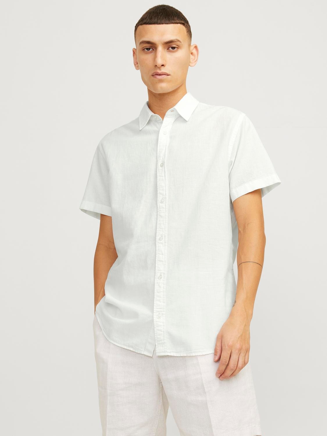 Jack & Jones Kurzarmhemd »JJELINEN BLEND SHIRT SS SN« von jack & jones