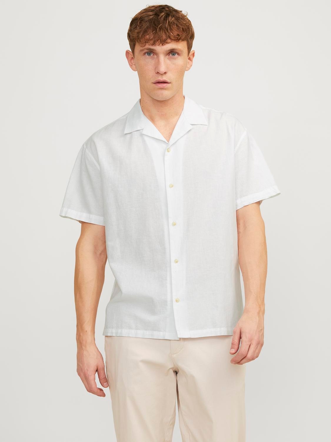 Jack & Jones Kurzarmhemd »JJESUMMER RESORT LINEN BLEND SHIRT SS SN« von jack & jones