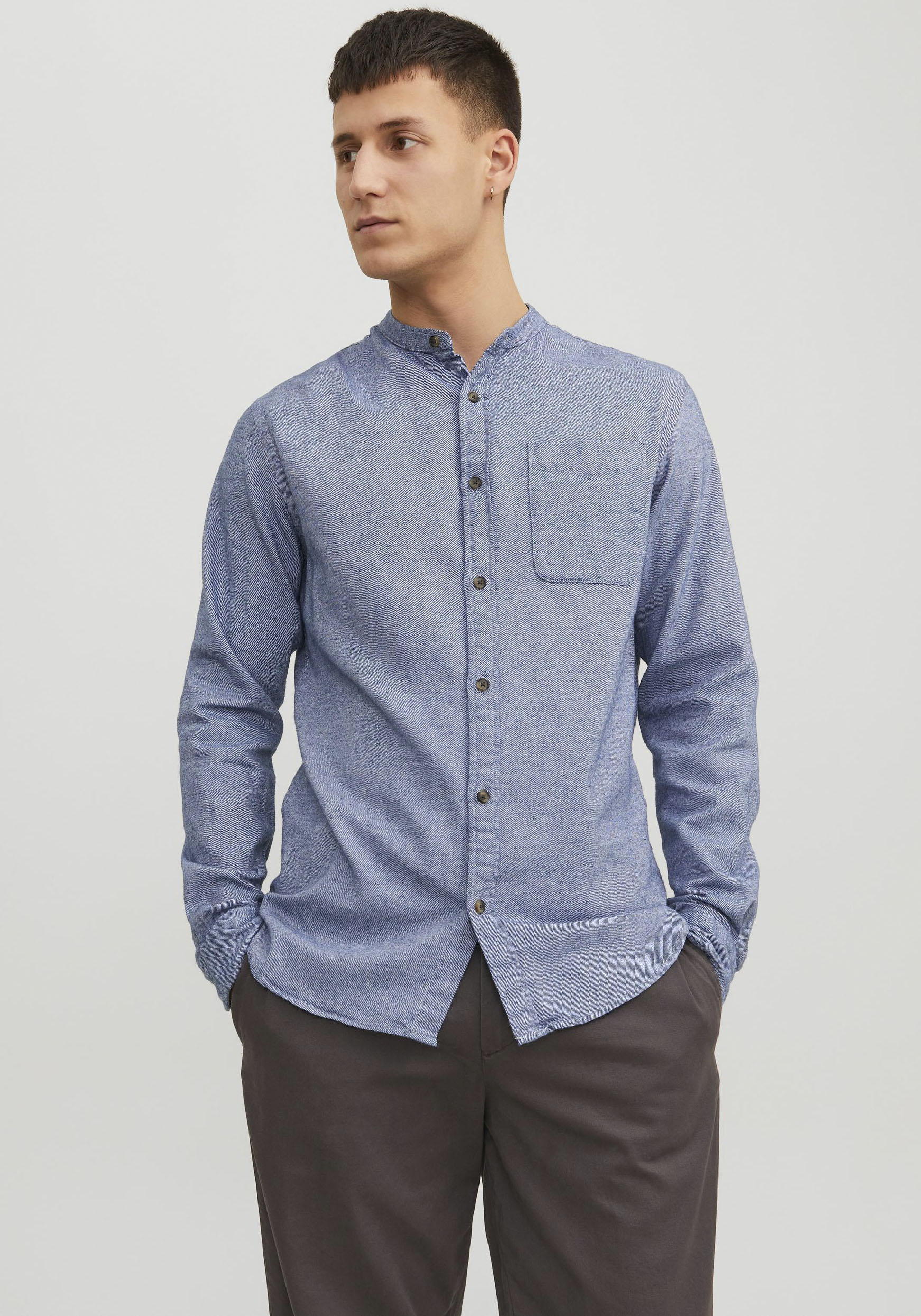 Jack & Jones Langarmhemd »JJEBAND MELANGE SHIRT LS SN« von jack & jones