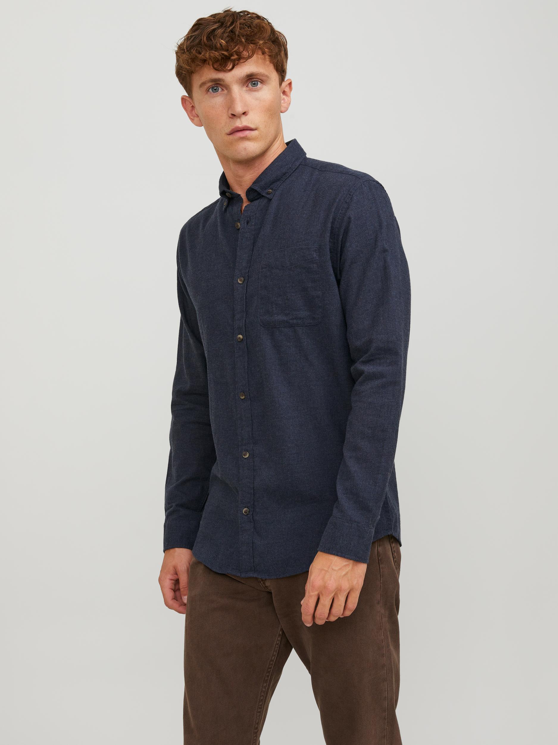 Jack & Jones Langarmhemd »JJECLASSIC MELANGE SHIRT LS SN« von jack & jones