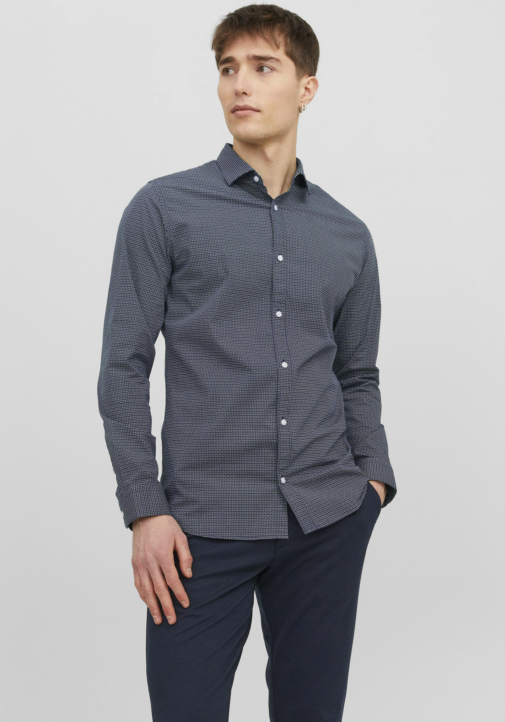 Jack & Jones Langarmhemd »JPRBLABLACKPOOL STRETCH SHIRT LS AW23 SN« von jack & jones