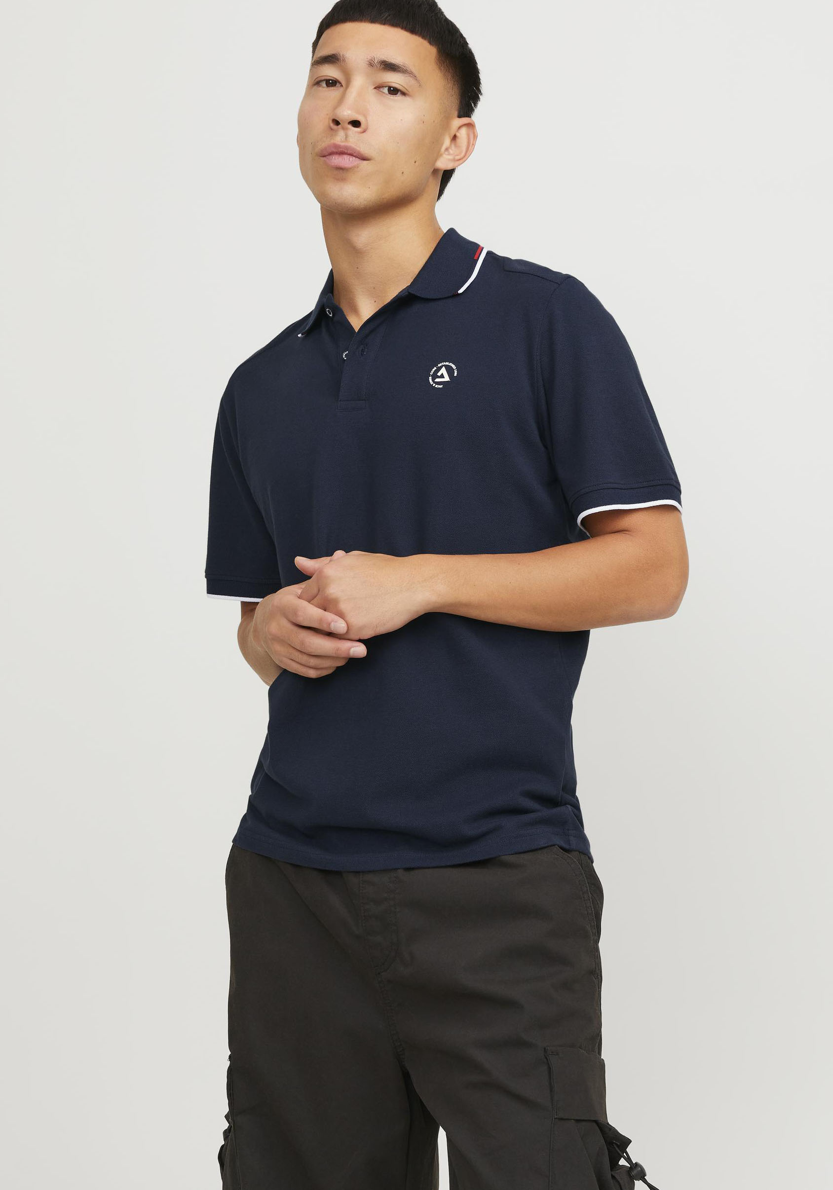 Jack & Jones Poloshirt »JCOHASS LOGO POLO SS LN« von jack & jones