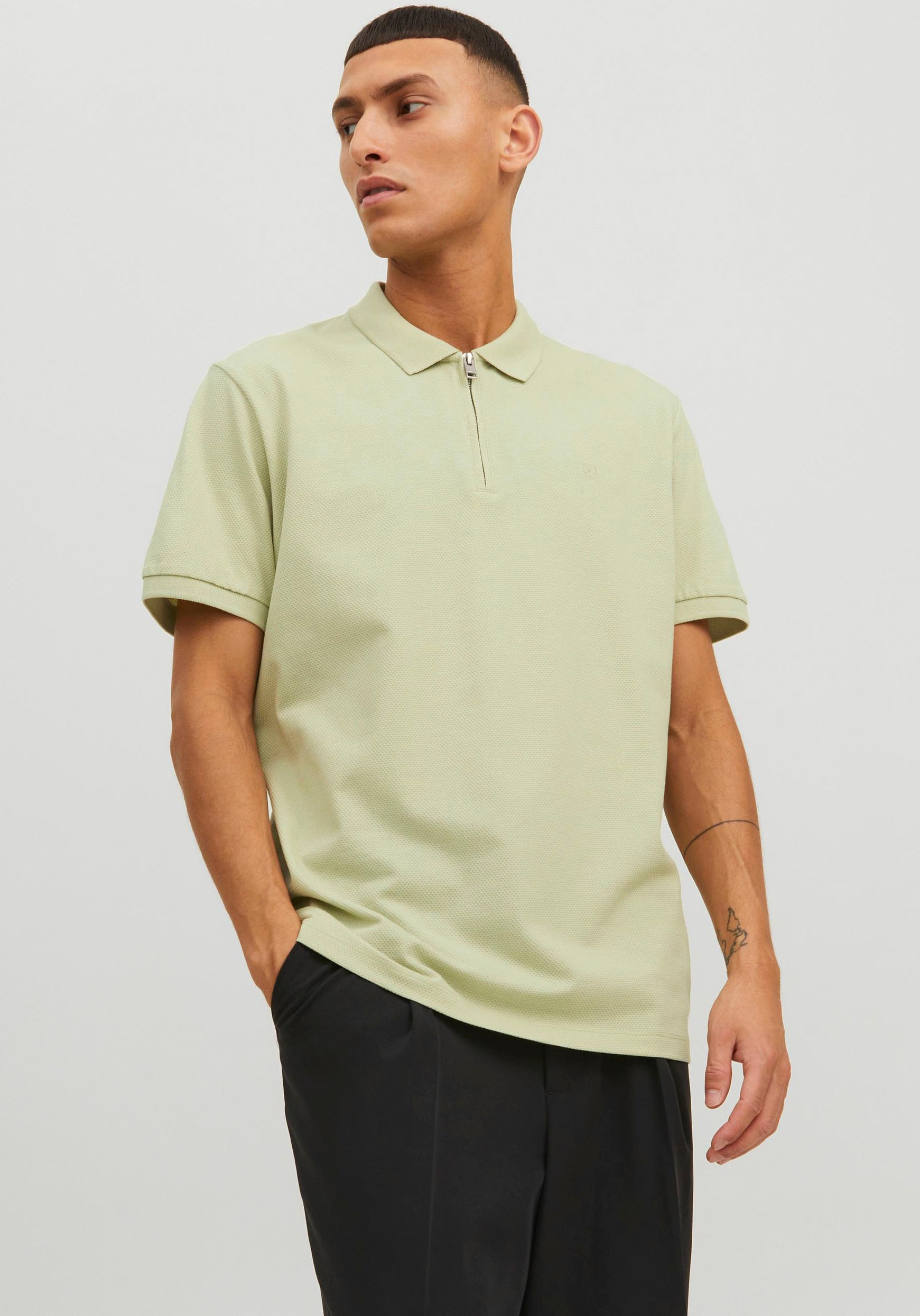 Jack & Jones Poloshirt »JPRBLASCOTT ZIP SS POLO SN« von jack & jones